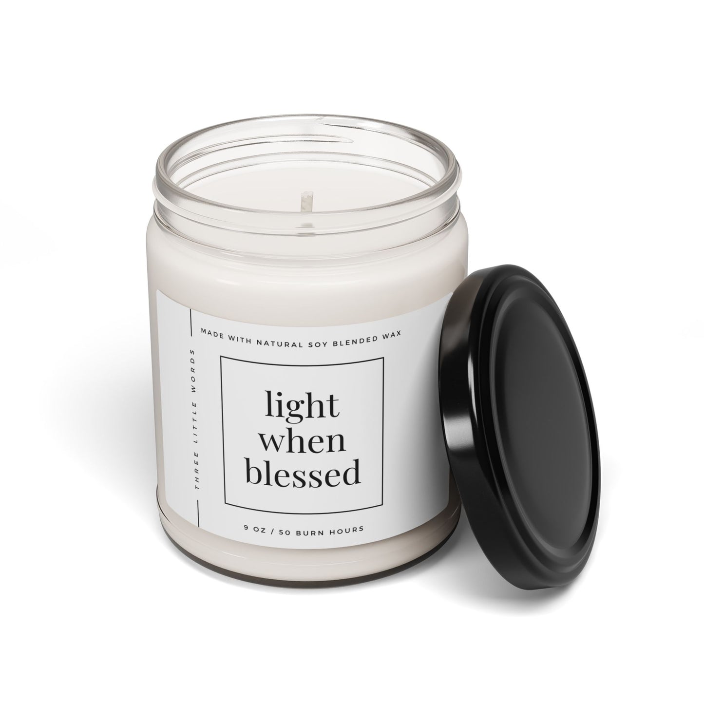 light when blessed soy candle