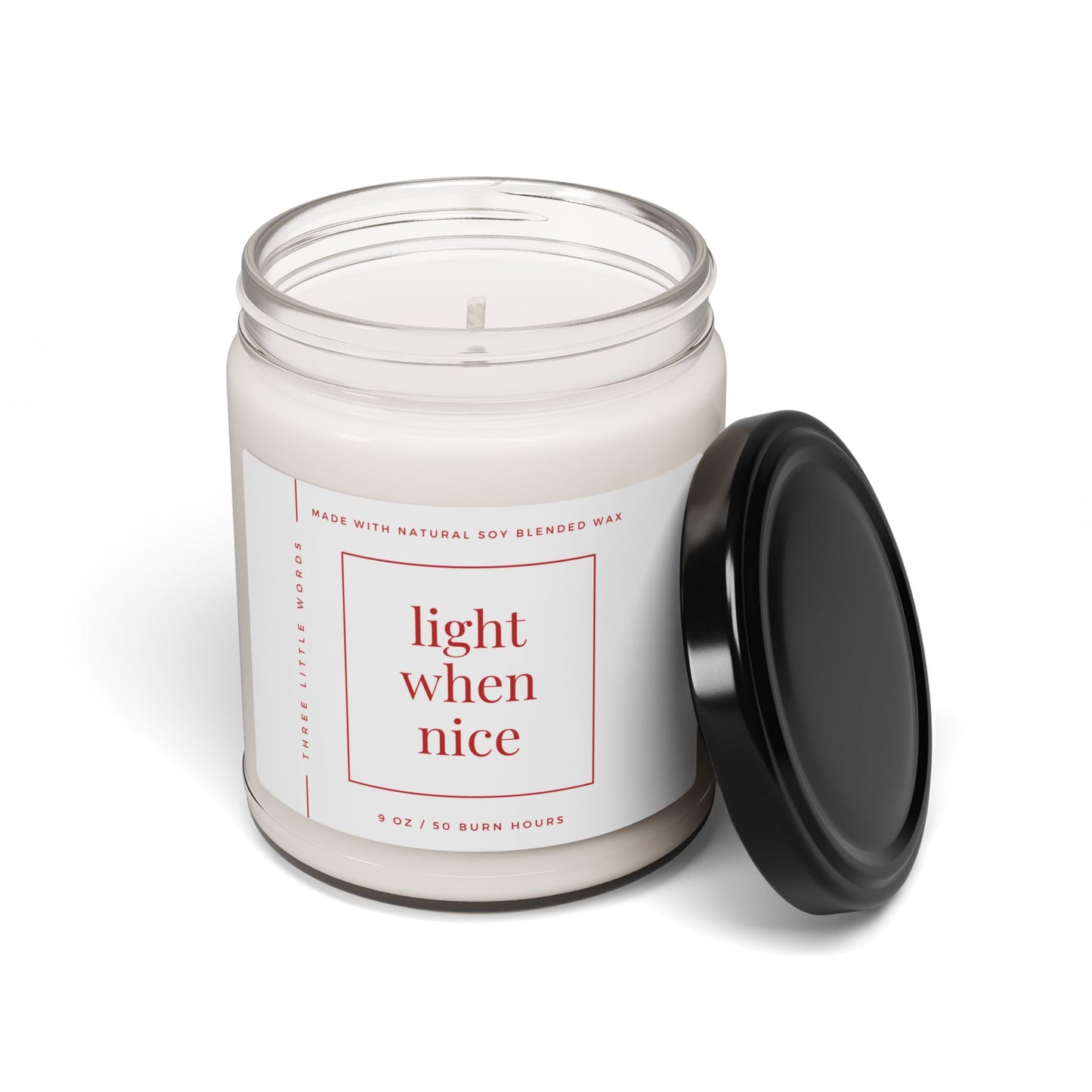light when nice holiday soy candle
