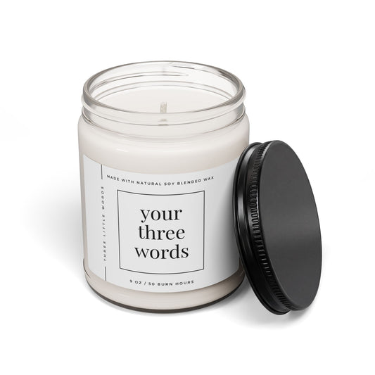 3lw personalized soy candle (white label)