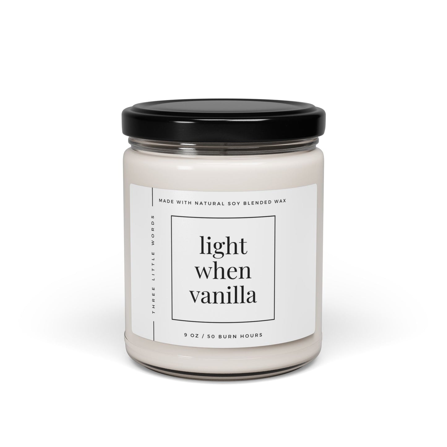 light when vanilla soy candle