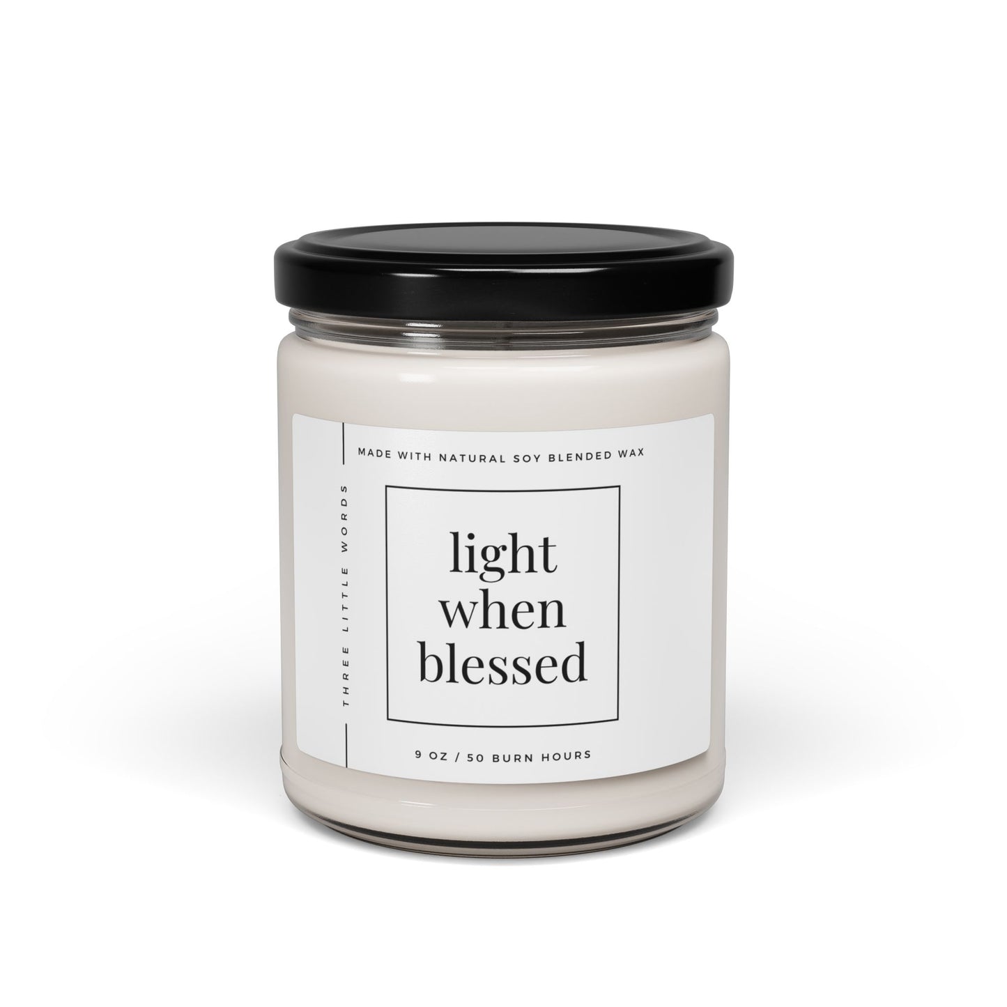 light when blessed soy candle