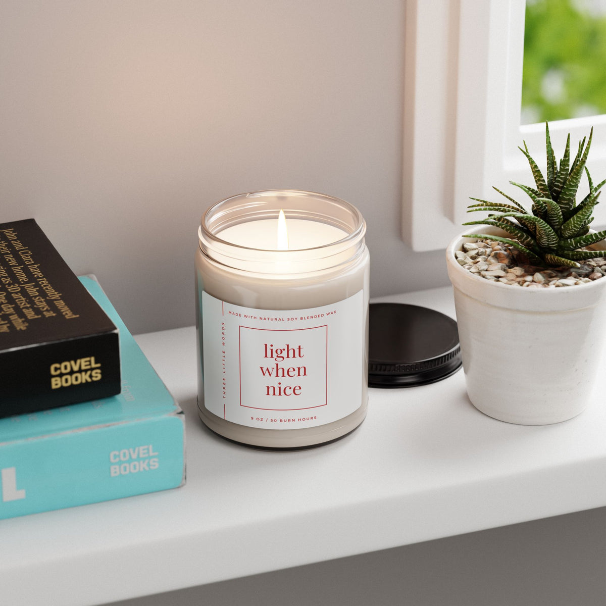 light when nice holiday soy candle