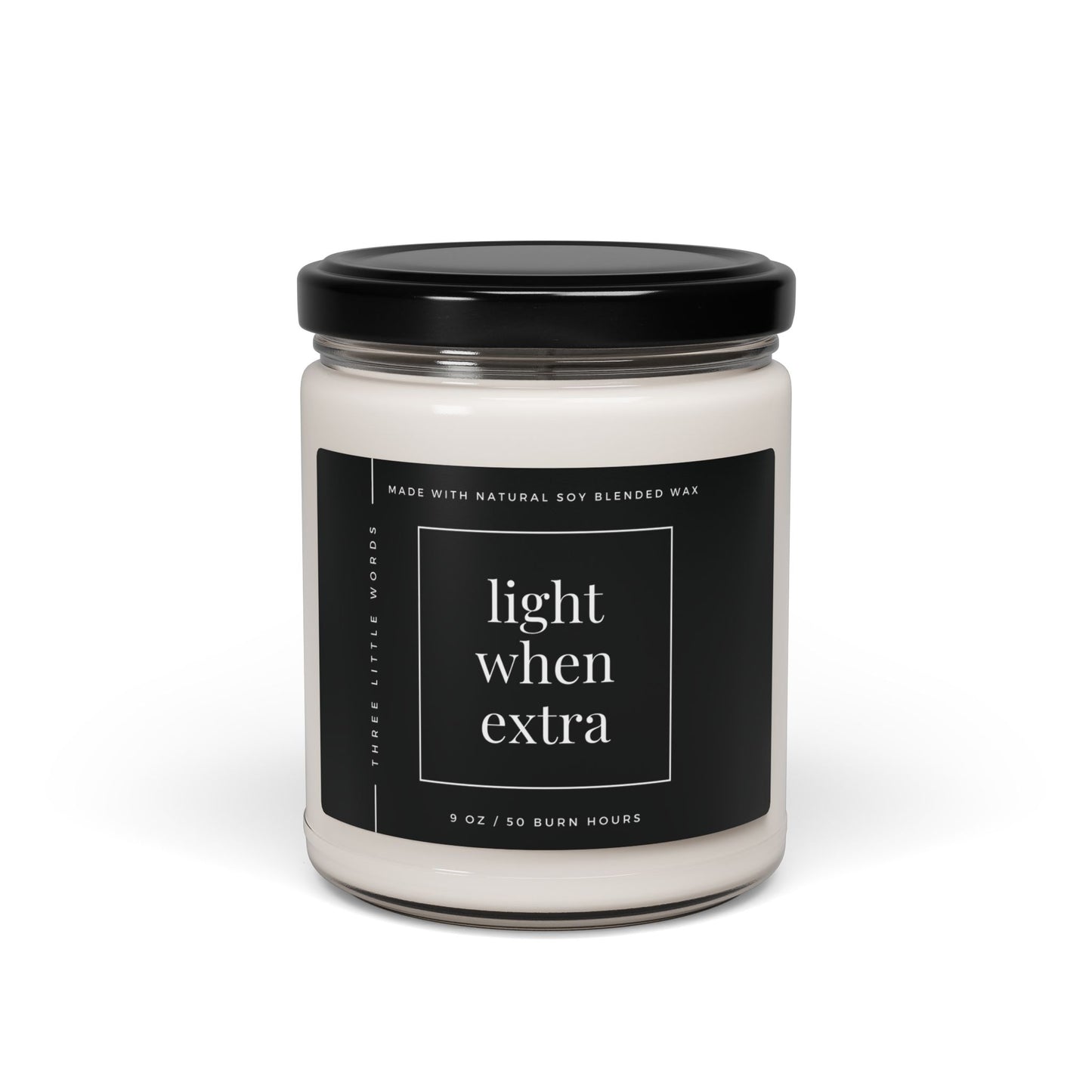 light when extra soy candle