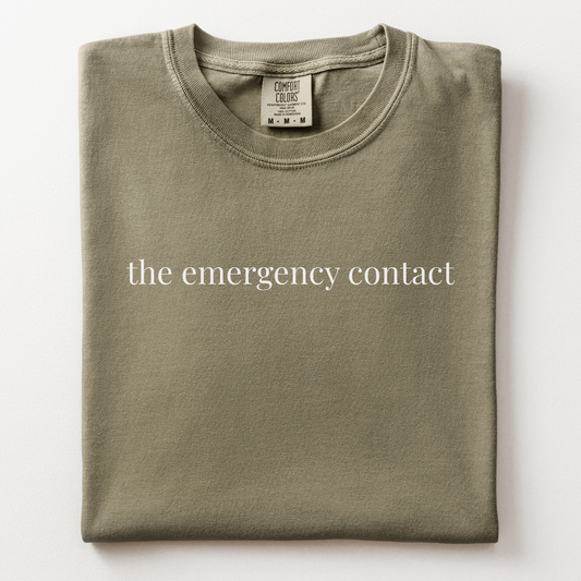 the emergency contact comfort tee