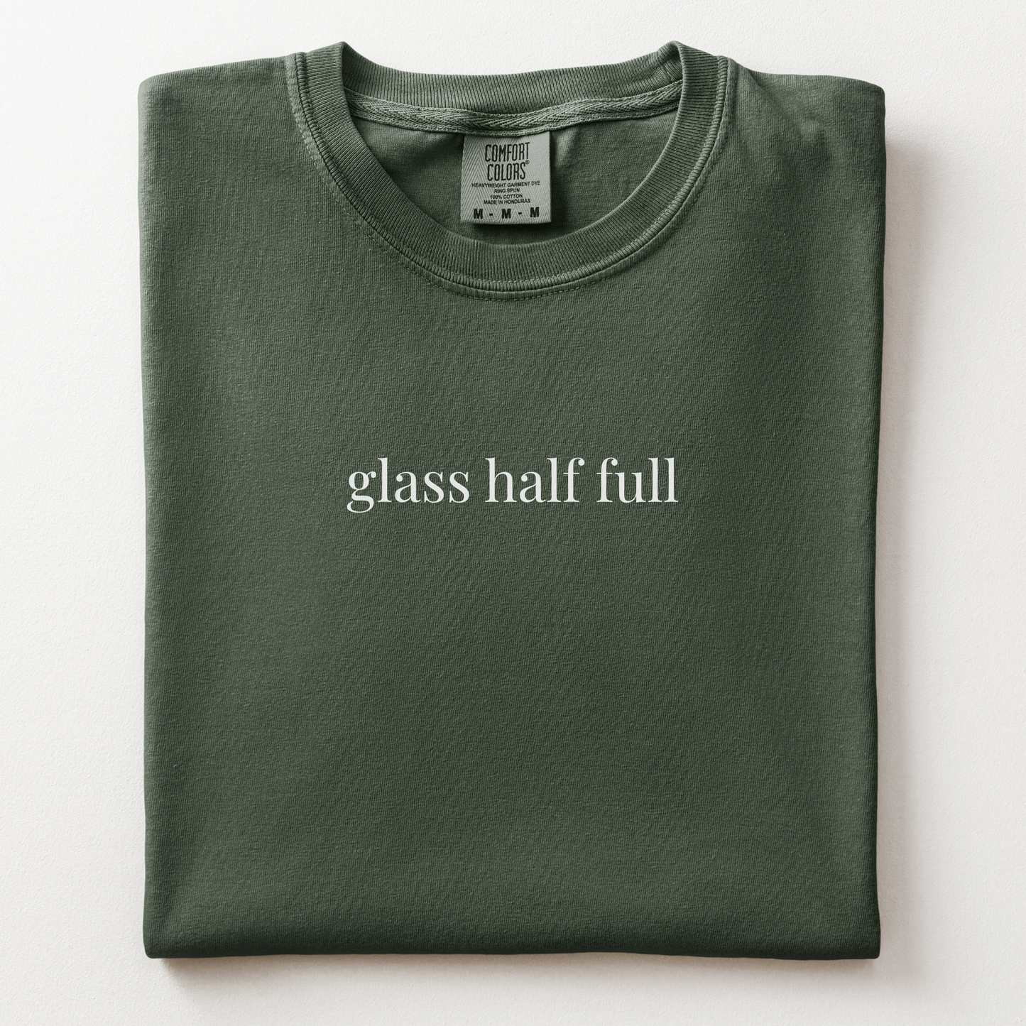 glass half full comfort tee