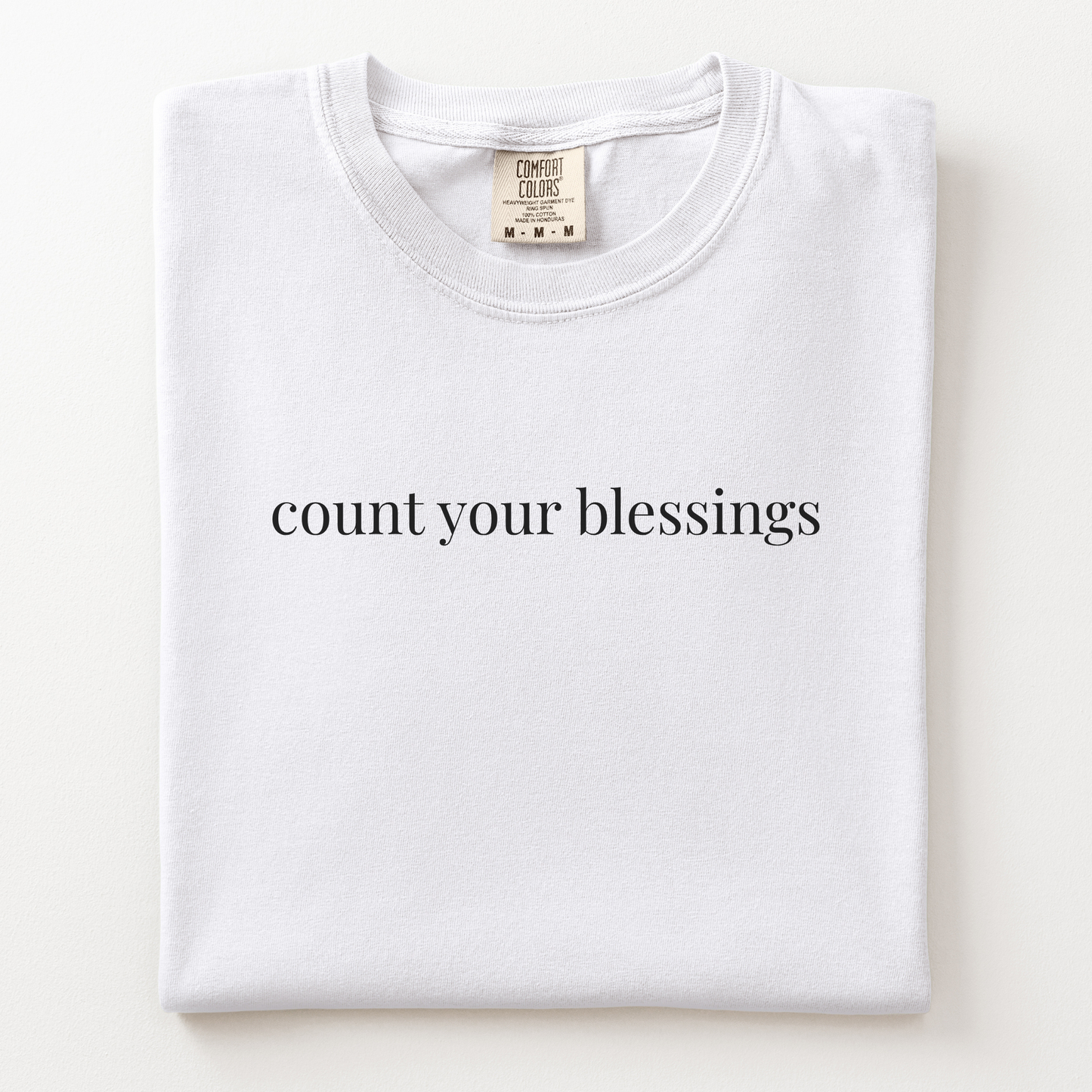 count your blessings comfort tee