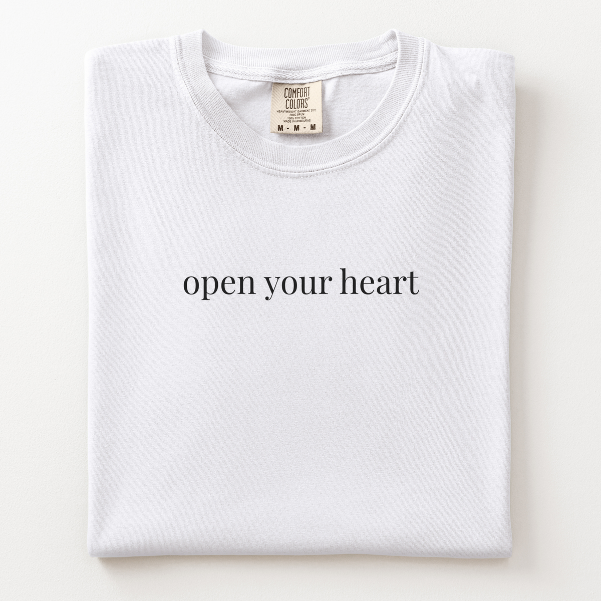 open your heart comfort tee