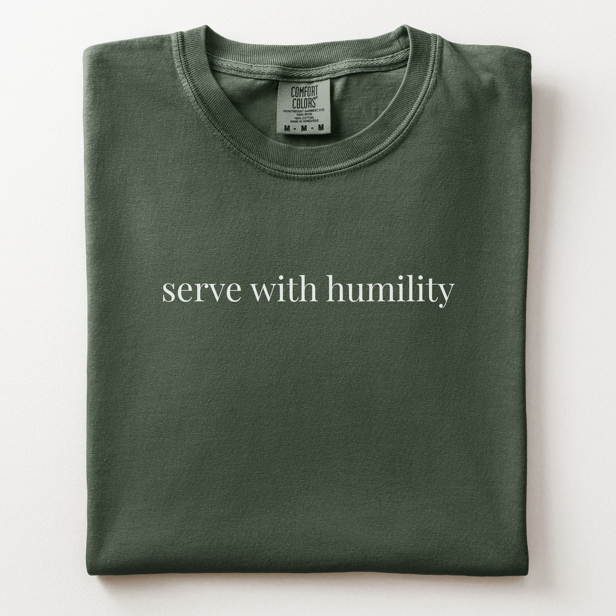 serve with humility comfort tee