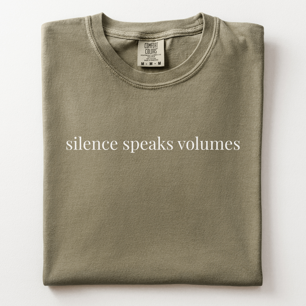 silence speaks volumes comfort tee