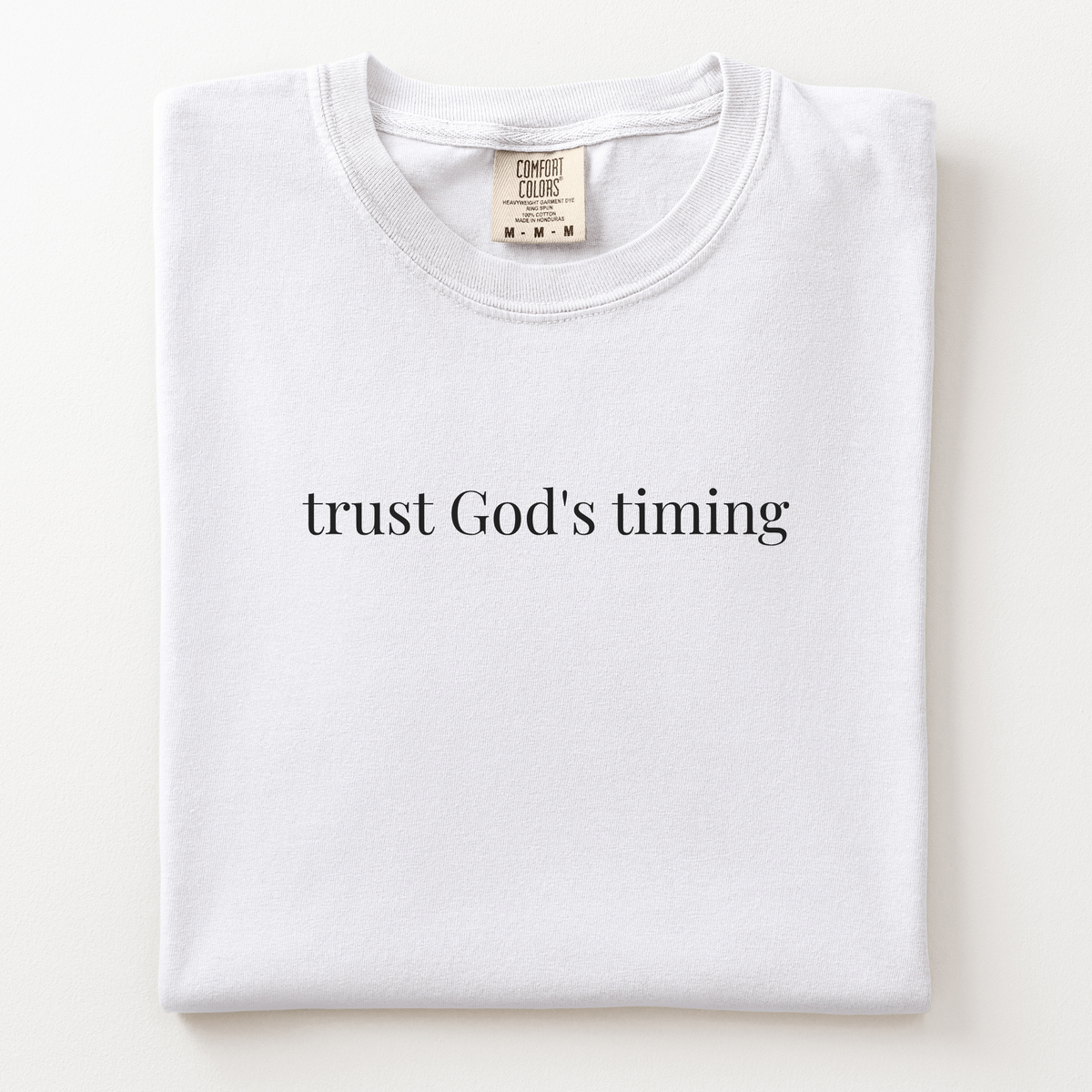 trust God's timing comfort tee