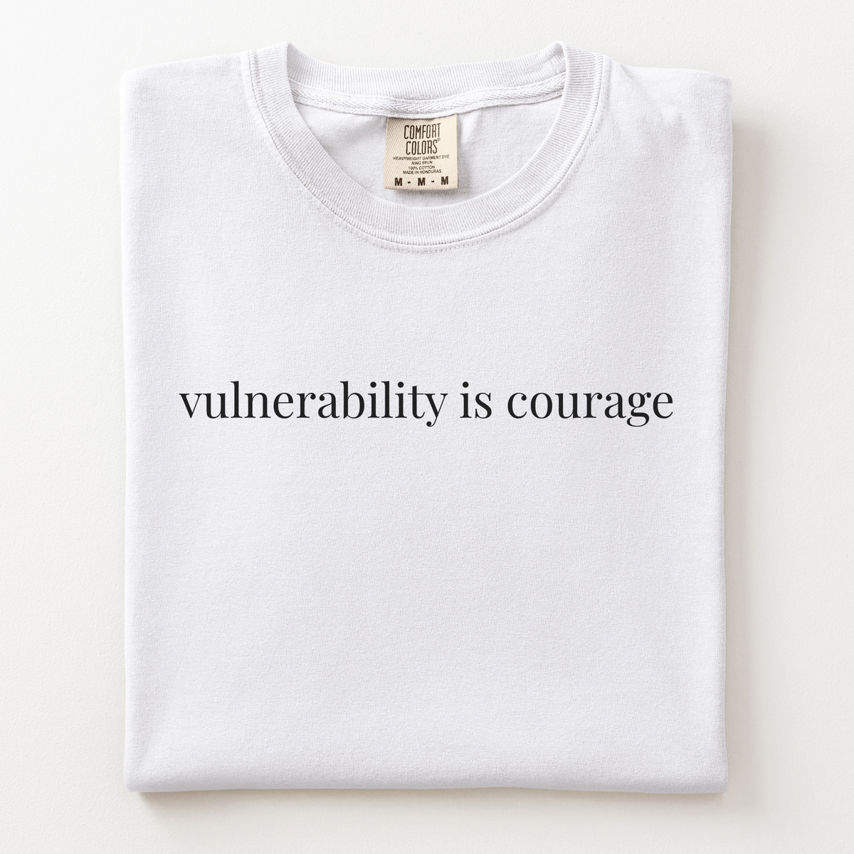 vulnerability is courage comfort tee