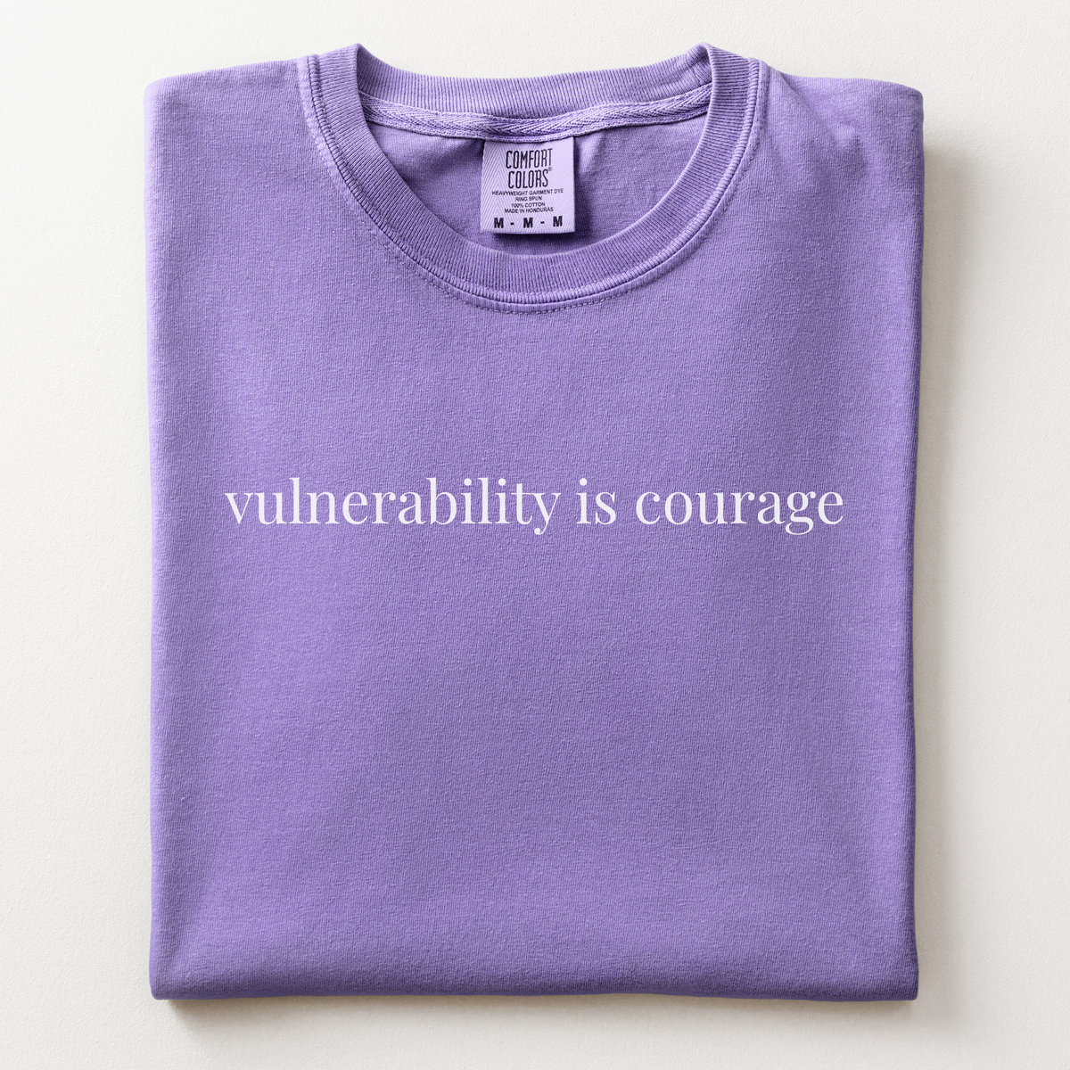 vulnerability is courage comfort tee