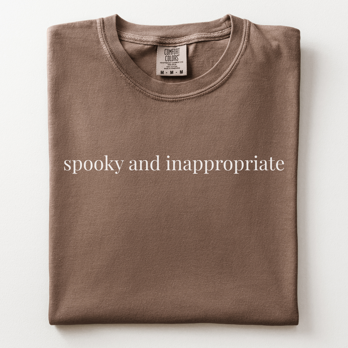 spooky and inappropriate comfort tee
