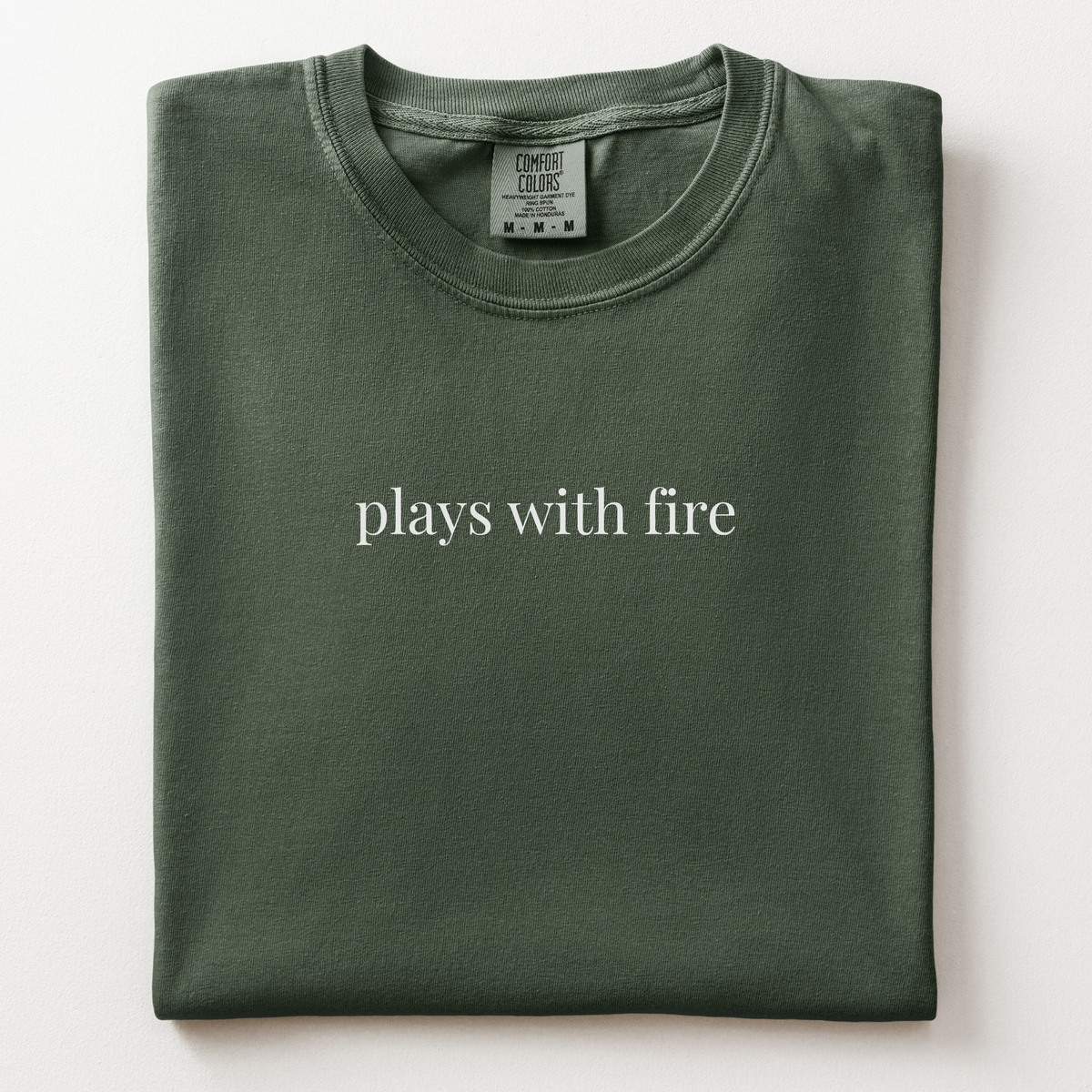 plays with fire comfort tee - firefighter