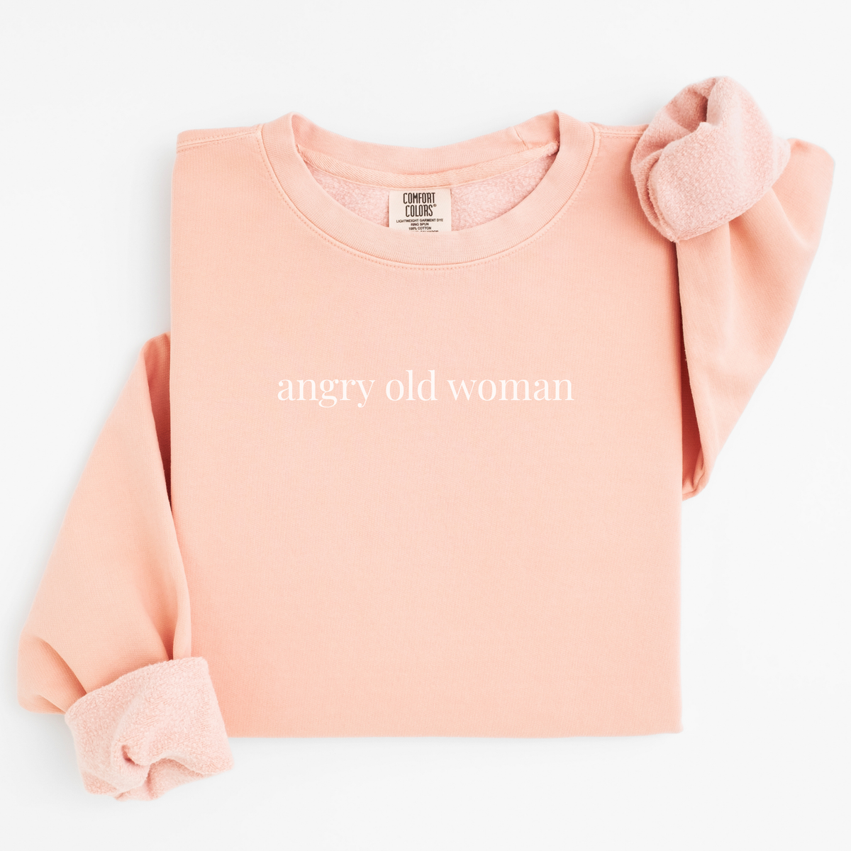 angry old woman comfort crewneck