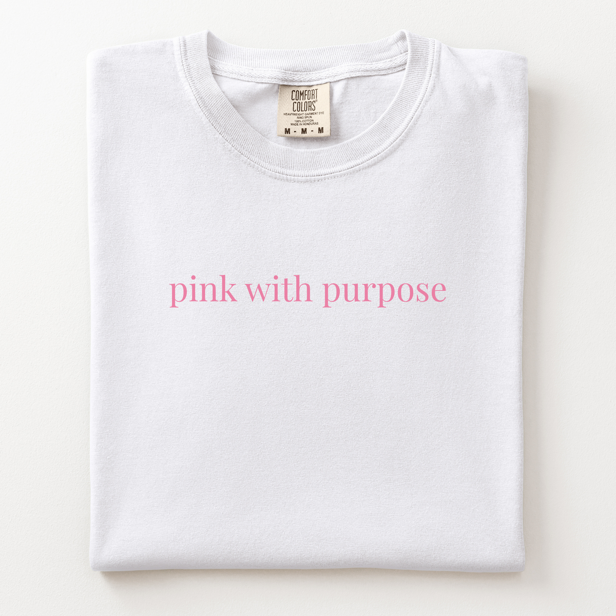 pink with purpose comfort tee - breast cancer awareness