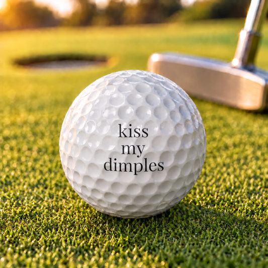 kiss my dimples golf balls - set of 6