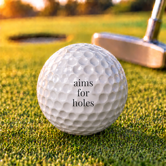 aims for holes golf balls - set of 6