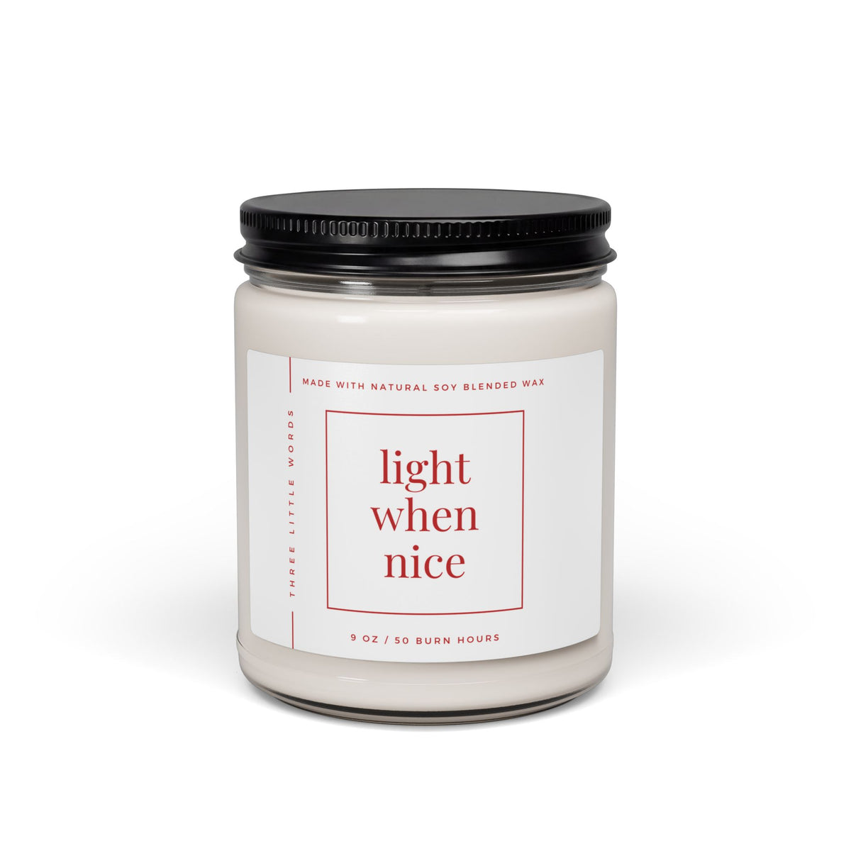 light when nice holiday soy candle