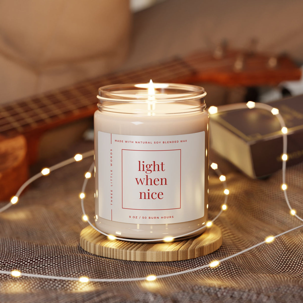 light when nice holiday soy candle
